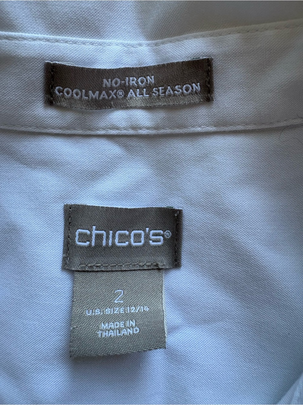 Womens Chico's Button-Down Dress Shirt size 2 - Picture 2 of 6
